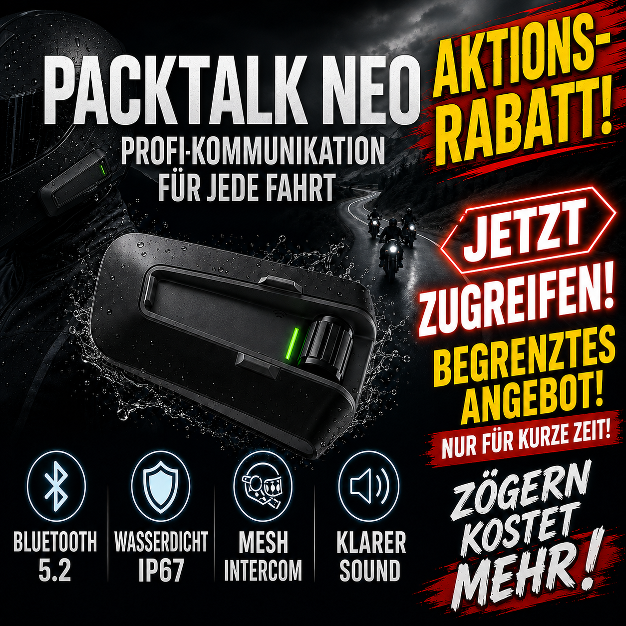 Bluetooth Intercom für Motorradhelme