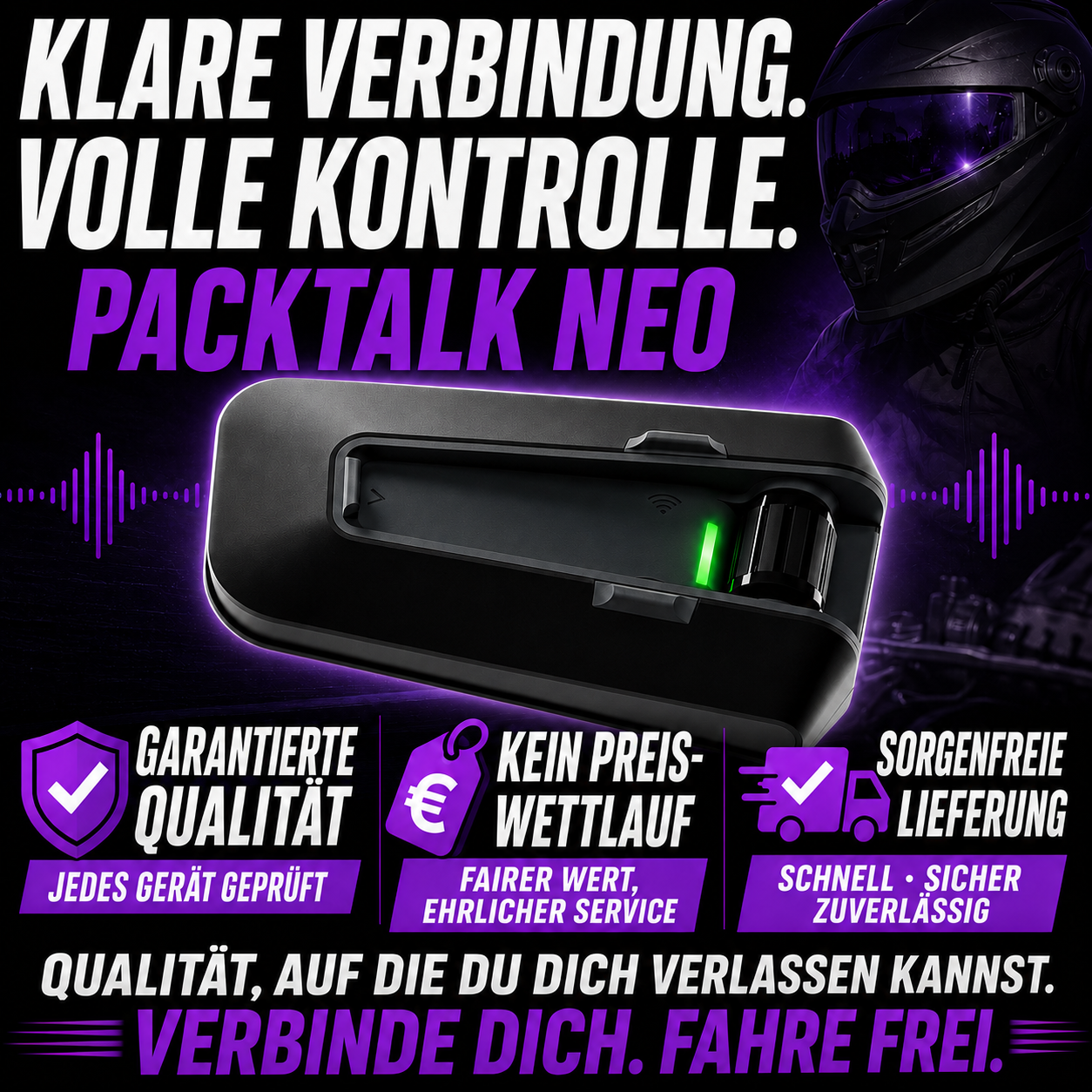 Bluetooth Intercom für Motorradhelme